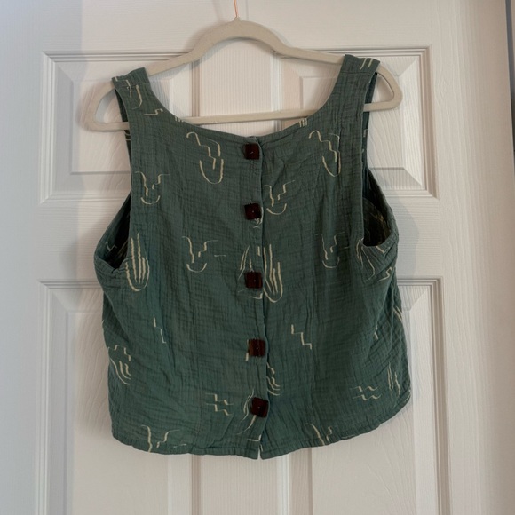 Bel Kazan Green Sleeveless Top and Pants Set - Picture 3 of 10